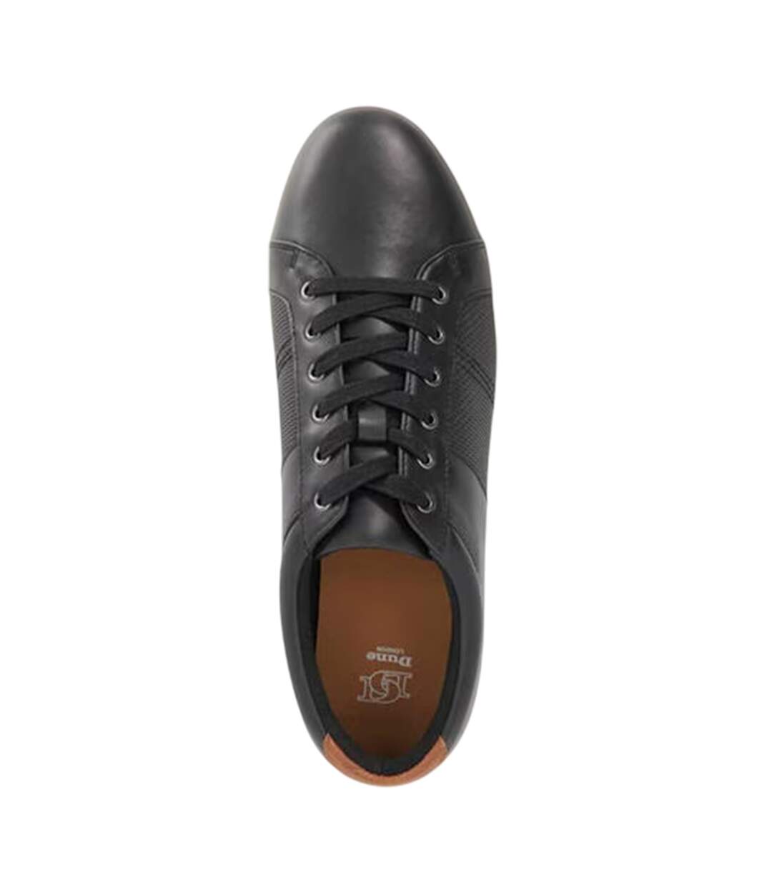 Mens Trez Canvas Low Cut Flat Shoes Black Dune London-4