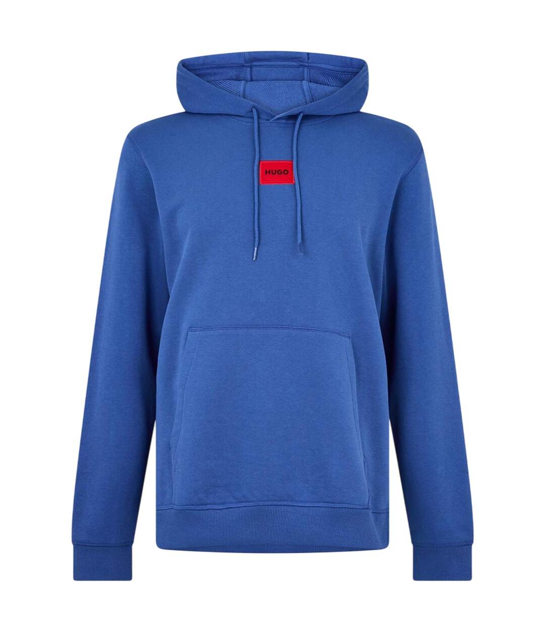 Mens Cotton Blend Pullover Hoodie Dark Blue Hugo-2