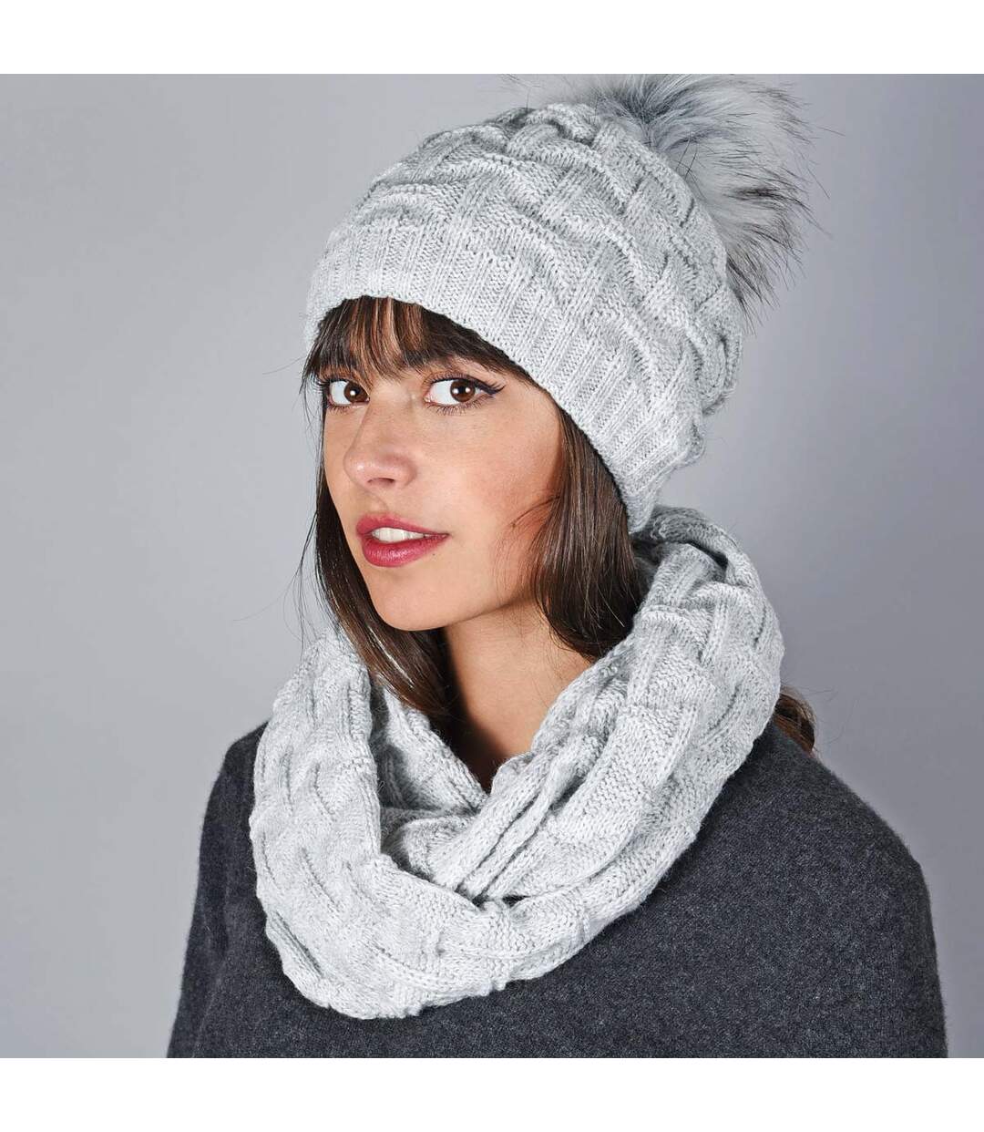 Snood et bonnet Nora  - Fabriqué en UE-2