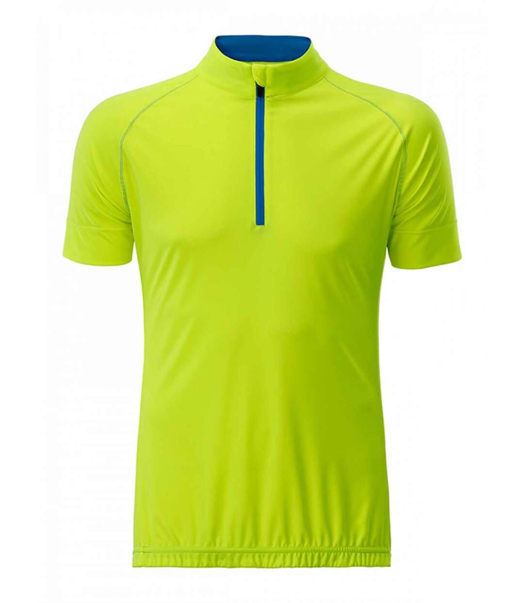 maillot cycliste demi zip - HOMME - JN514 - jaune vif-2