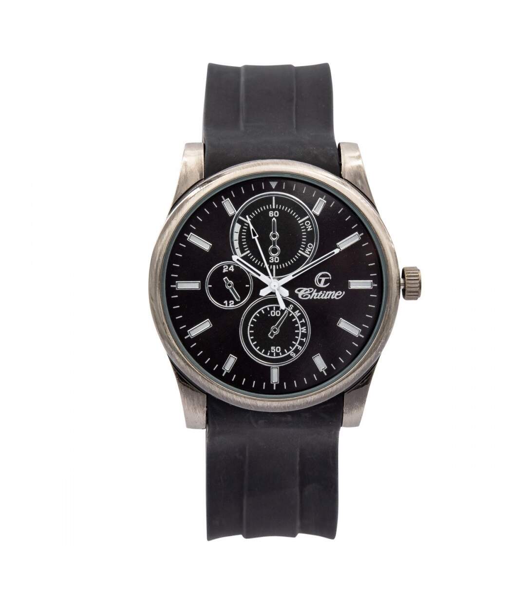 Montre Homme en Silicone Noir CHTIME