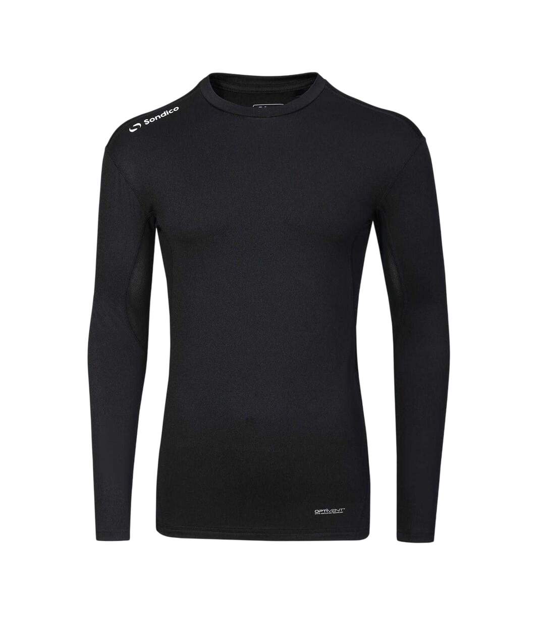 Haut Thermique Manches Longues Motif/style Central Homme Noir Sondico-1