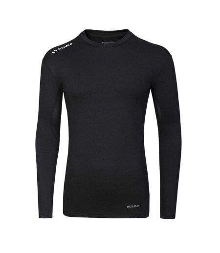 Haut Thermique Manches Longues Motif/style Central Homme Noir Sondico