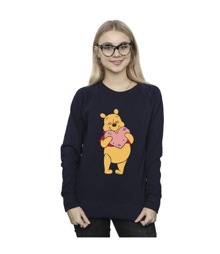 Disney Sweatshirt Winnie The Pooh Heart Eyes Femme/Ladies (Bleu marine) - UTBI42975