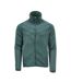 Mens Customised Striped Fleece Jacket Light Forest Green Mascot-1