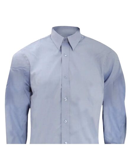 Chemise à manches longues  pour homme bleu clair/bleu marine Kustom Kit