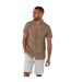 Mens Burnley Short-sleeved Shirt Taupe Threadbare-2
