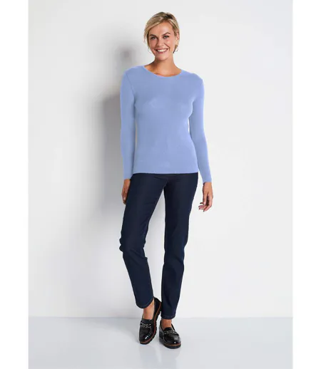 Pull chaud col rond laine mérinos