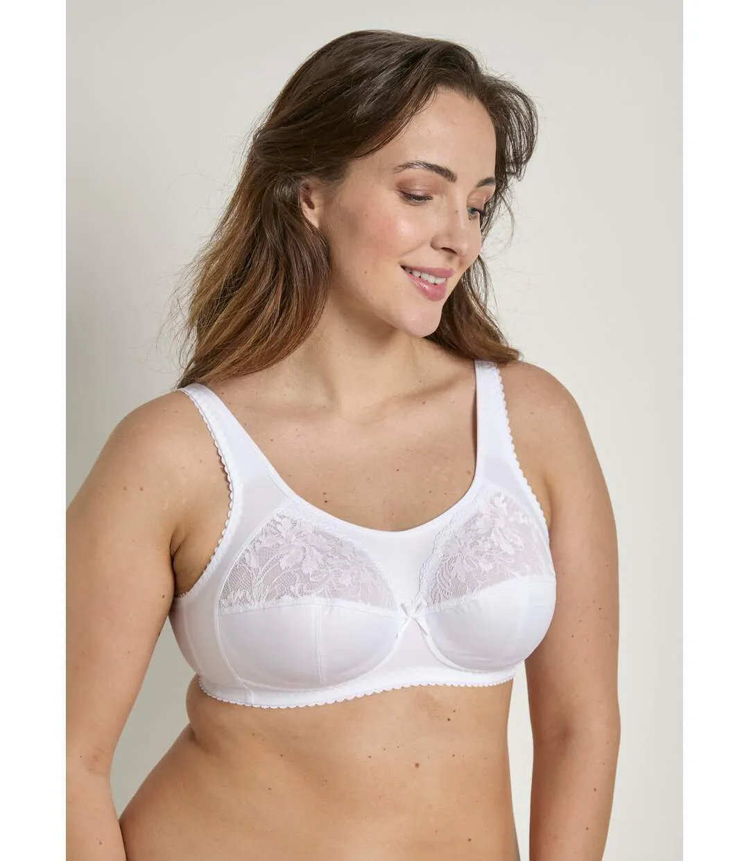 Soutien-gorge sans armatures couvrant dentelle-1