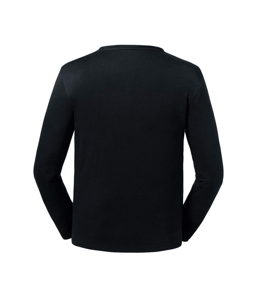 Russell Mens Pure Organic Long Sleeve T-Shirt (Black)