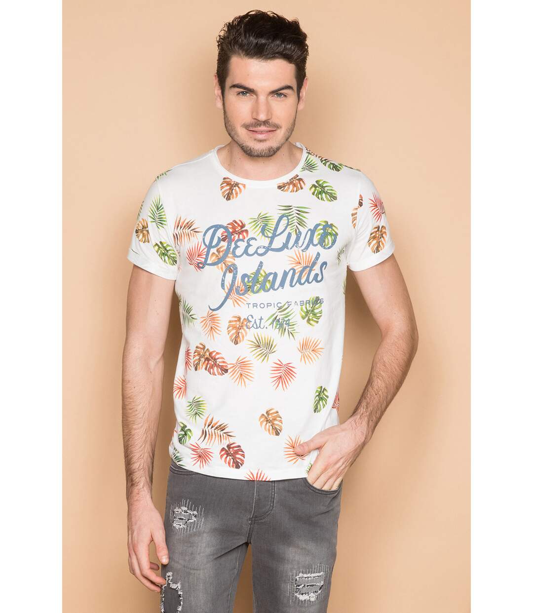 T-shirt à motif floral FRESH Light Kaki