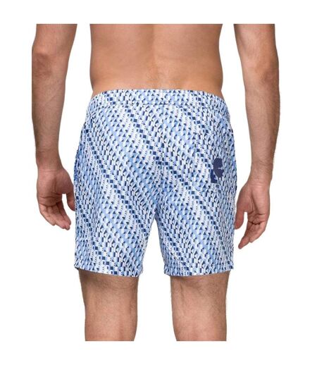 Short De Bain Motif/style Imprimé Intégral Homme Ciel Bleu Marine Karl Lagerfeld