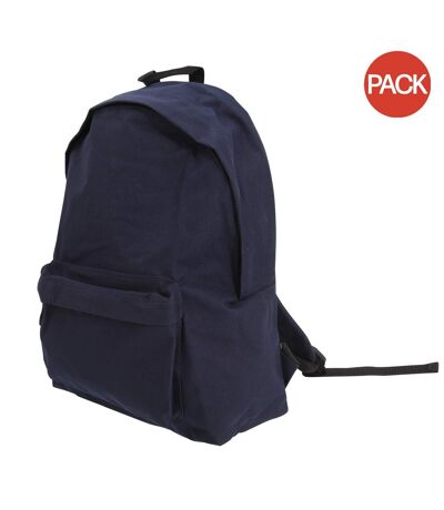 Lot de 2  Maxi sac à dos 22 litres taille unique bleu marine Bagbase