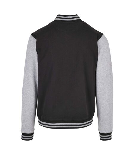 Veste Basic College Homme Noir Gris Chiné Build Your Brand