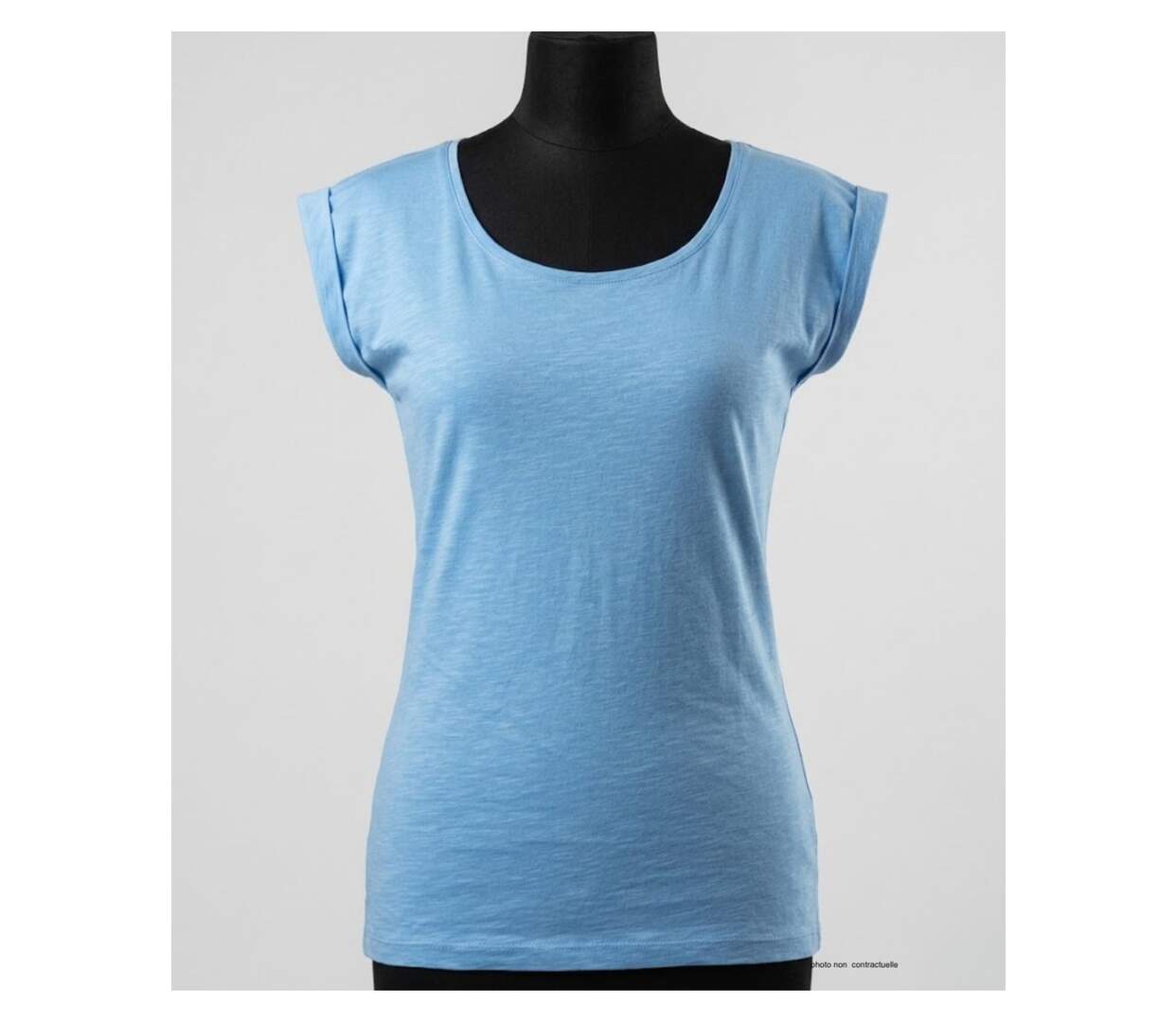 Tee-shirt MAYFLOWER DELHI3 sans manches : fraîcheur azur en coton flammé-3
