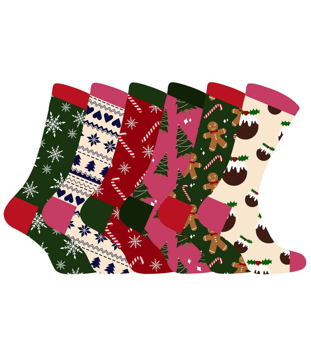 Sock Snob - Femme Chaussettes Noël Coton 6 12 24 Paires | Respirant Fantaisie-1