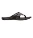 Mens leather flip flops black Mountain Warehouse