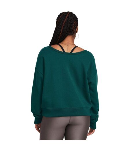 Womens/ladies Project Rock Terrycloth Relaxed Fit Sweatshirt Blue Under Armour