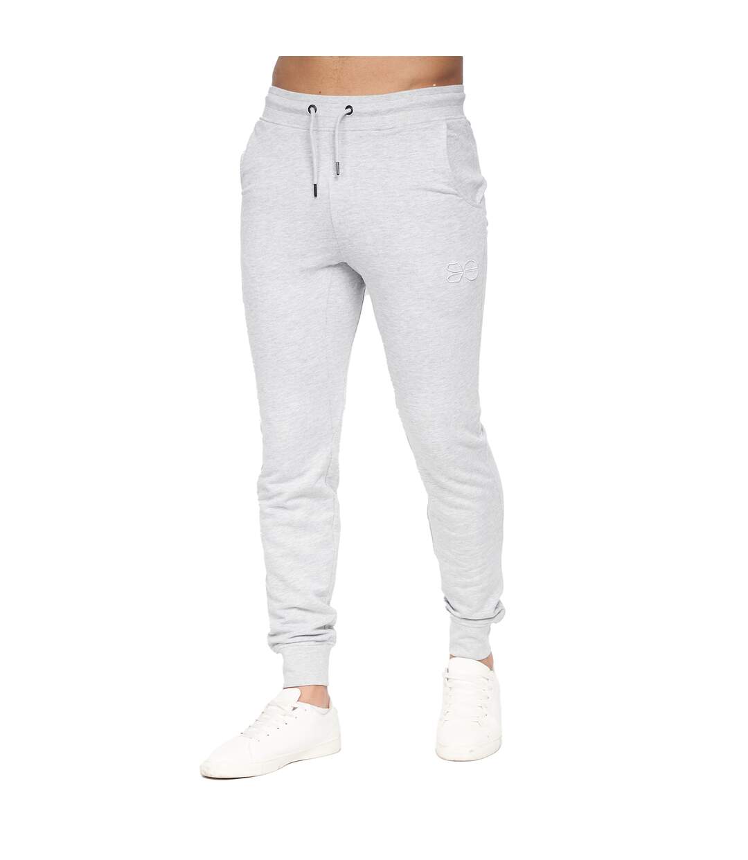 Pantalon de jogging karmon homme gris chiné Crosshatch-1