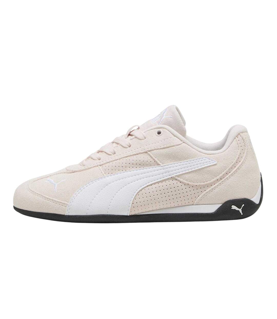 Womens/ladies Replicatch Suede Trainers Pink White Puma-3