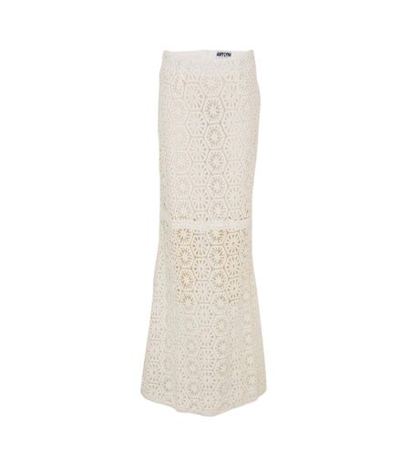 Womens/ladies Crochet Maxi Skirt White AmyLynn