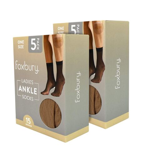 Sock Snob- Lot De 10 Socquettes Femme 15 Deniers Transparentes