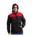 Mens fourteener box quilted padded jacket black/red 2786