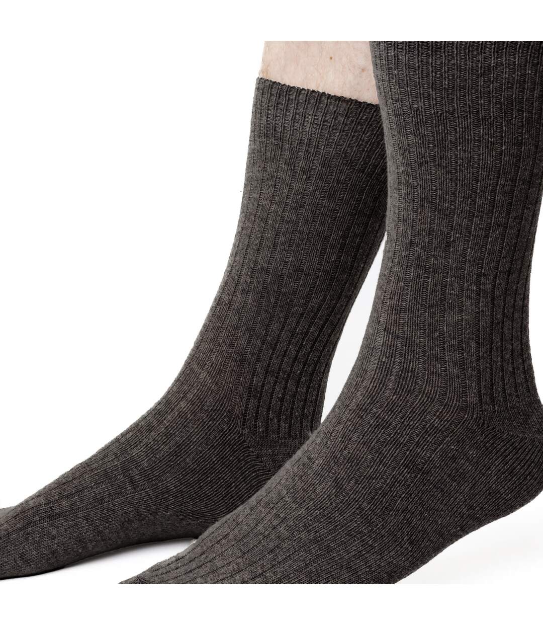 Steven - 1 Paire Homme Chaussettes Laine Mi-mollet Hiver Chaudes-2