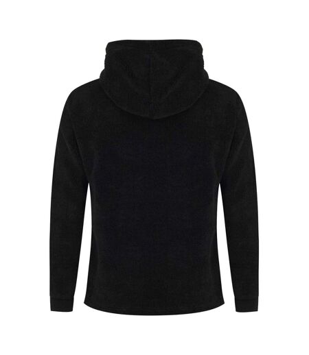 Mens Logo Sherpa Quarter Zip Hoodie Black MKI MIYUKI ZOKU