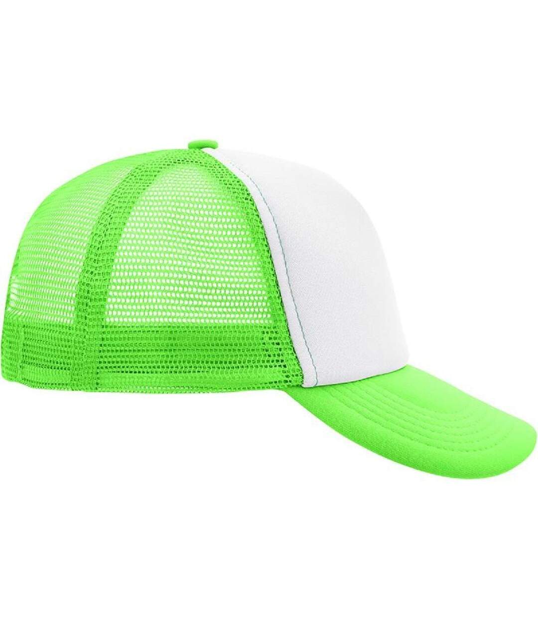 Casquette trucker avec filet style rétro - MB070 - blanc et vert fluo-1