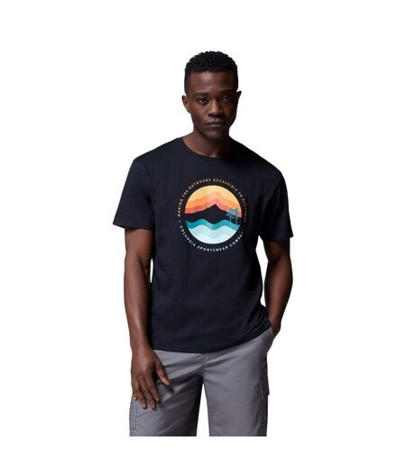 T-shirt Path Lake Homme Noir Columbia