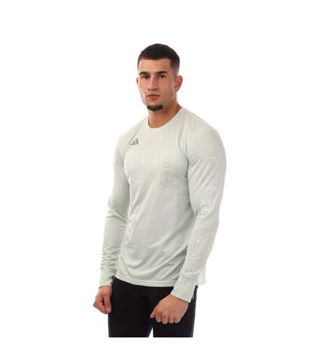 T-shirt Manches Longues Course À Pied Global Homme Vert Adidas