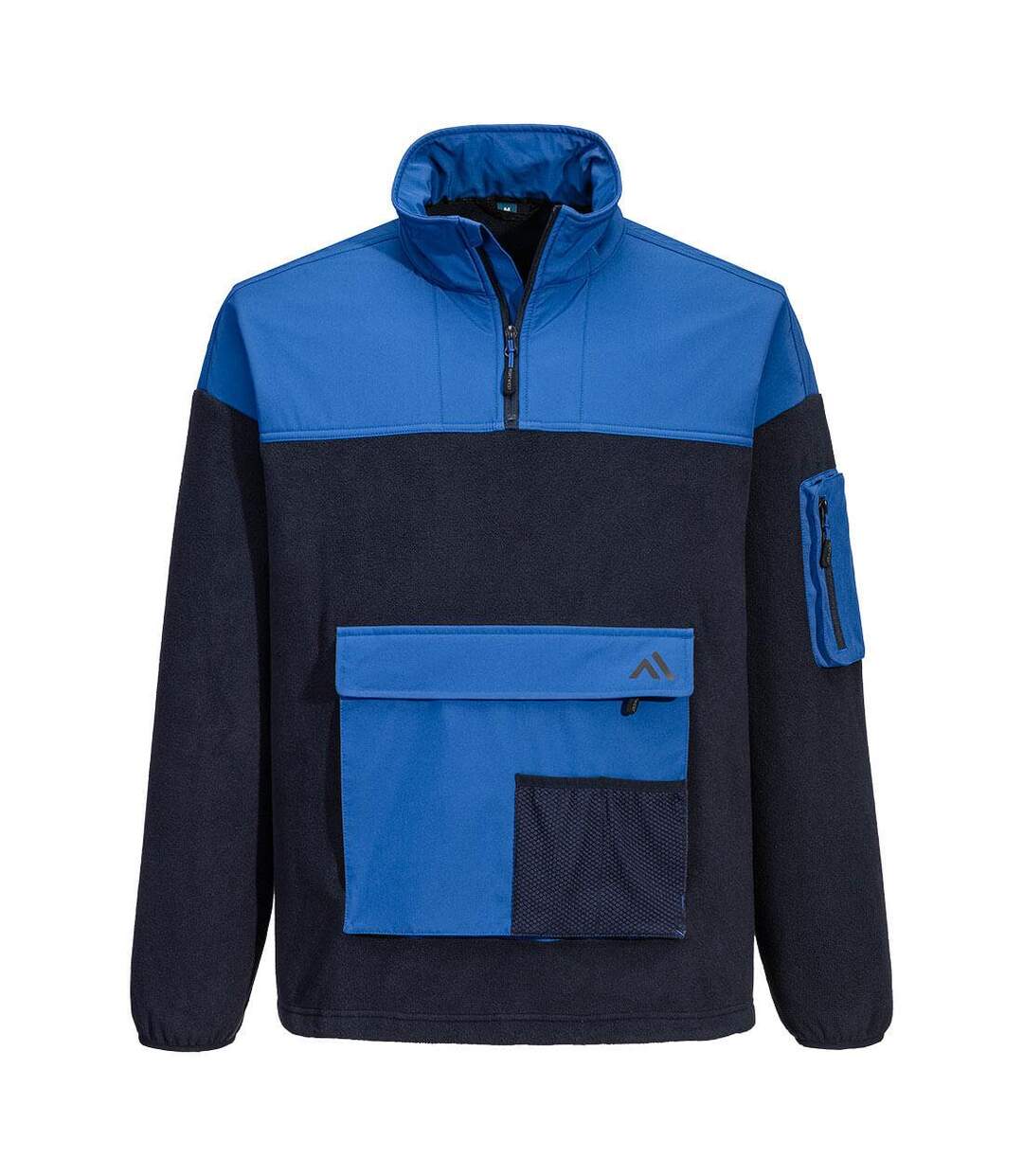 Unisex adult kx3 two tone quarter zip fleece top dark navy/quartz Portwest-1