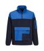 Unisex adult kx3 two tone quarter zip fleece top dark navy/quartz Portwest-1