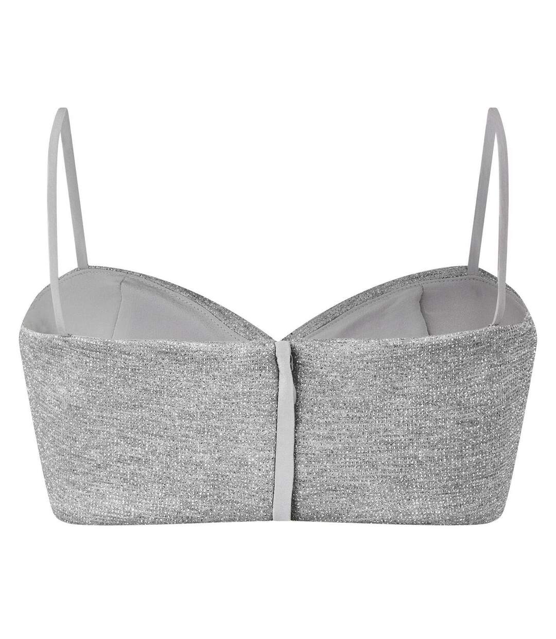 Haut Tube Motif/style Paillettes Femme Argenté Off White-2