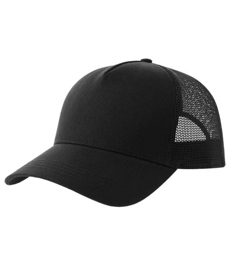Rapper 5 panel cotton sustainable trucker cap black Atlantis