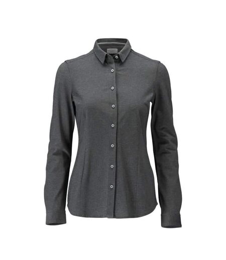 Womens/ladies Frontline Shirt Dark Anthracite Light Grey Flecked Mascot
