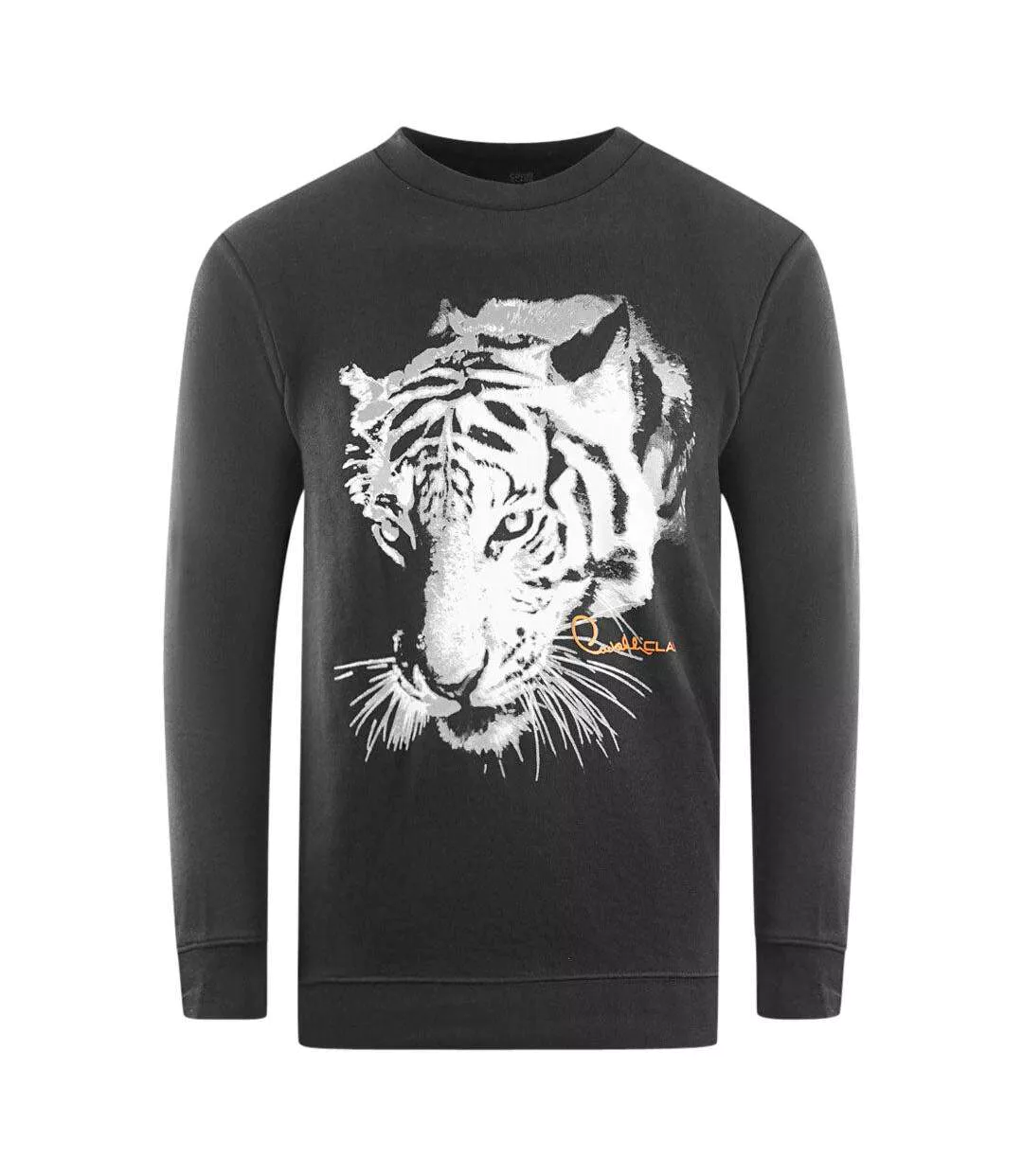 Unisex Adult Tiger Logo Sweatshirt Black Cavalli Class-1