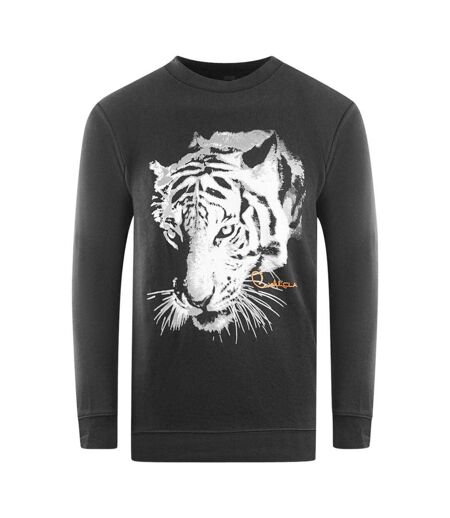 Unisex Adult Tiger Logo Sweatshirt Black Cavalli Class