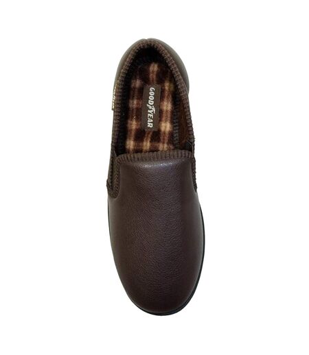 Chaussons homme marron Goodyear