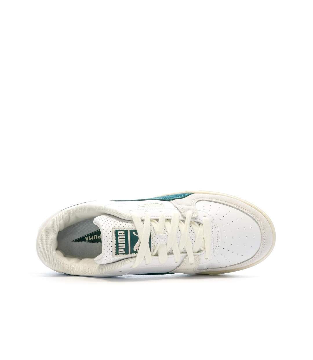 Baskets blanches/vertes homme puma league-4