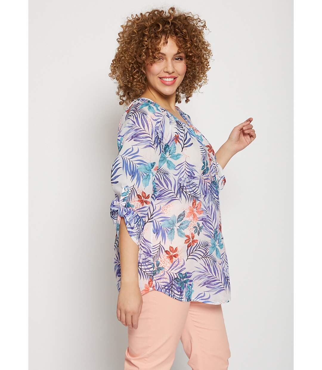 Tunique ample longue manches 3/4-3