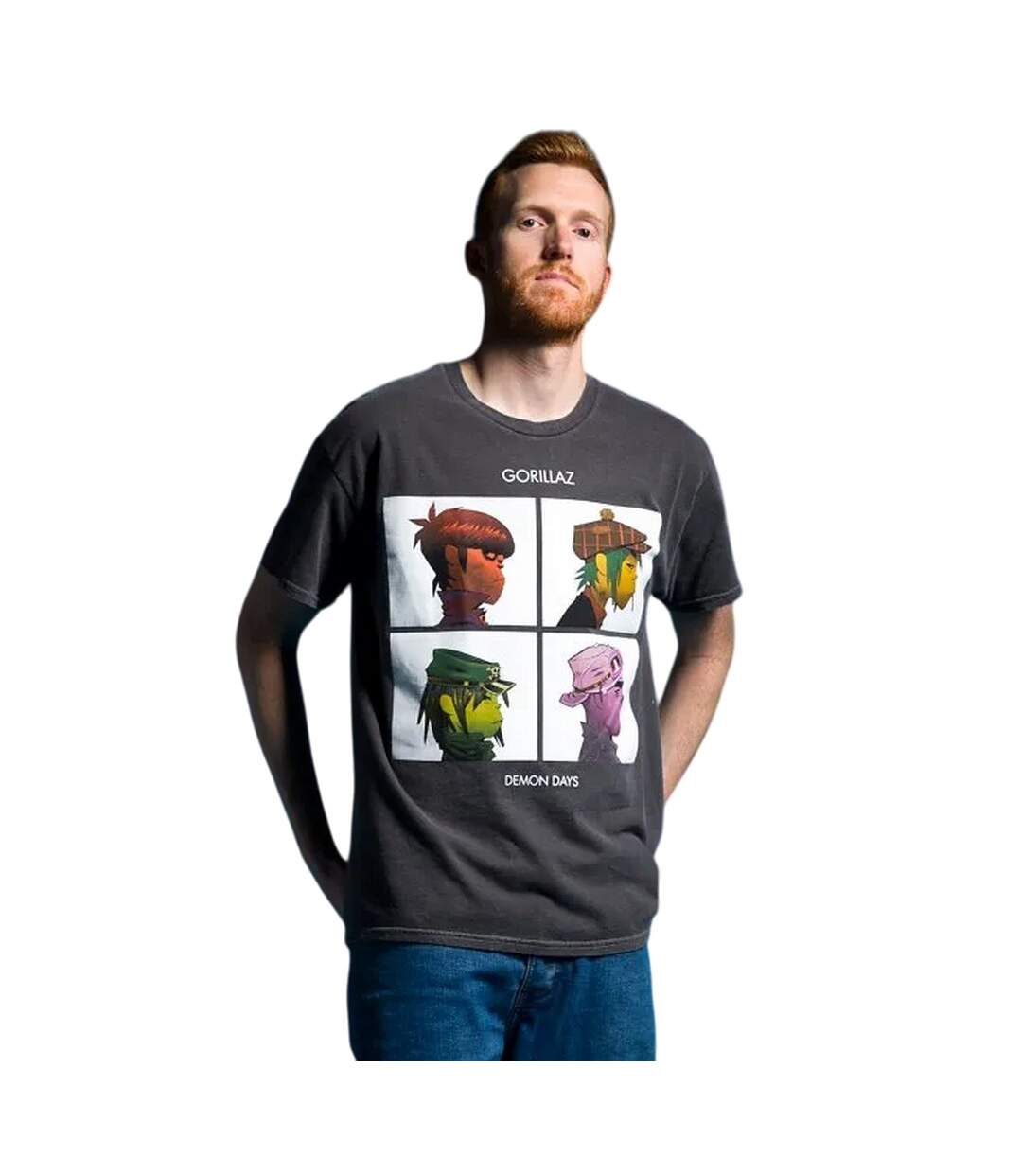 T-shirt Demon Days Adulte Noir Charbon Gorillaz-1