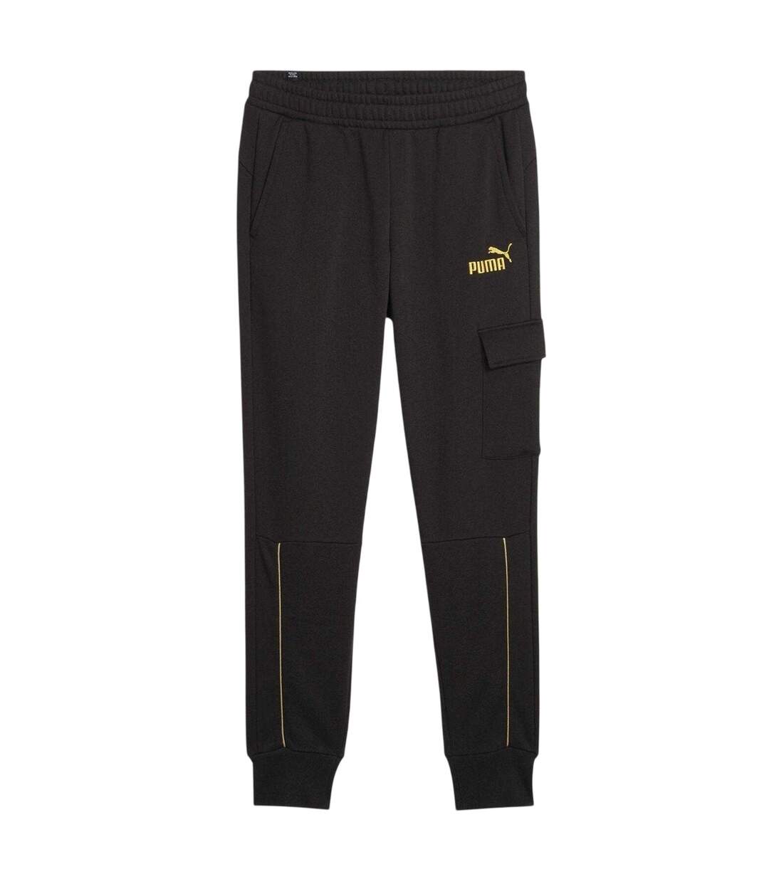 Mens Logo Regular Cargo Jogging Bottoms  Black Puma-2