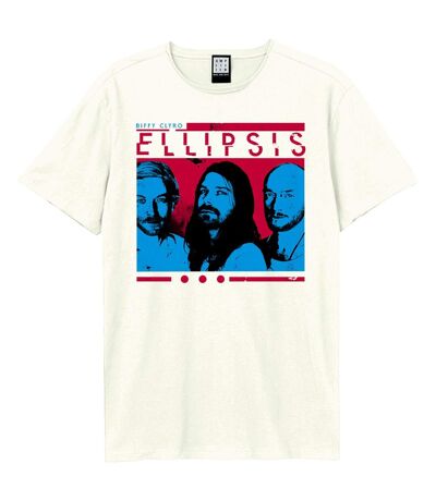 Unisex Adult Ellipsis Biffy Clyro T-shirt Vintage White Amplified