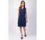Robe courte CELINE unie bleu marine Coton Du Monde-2