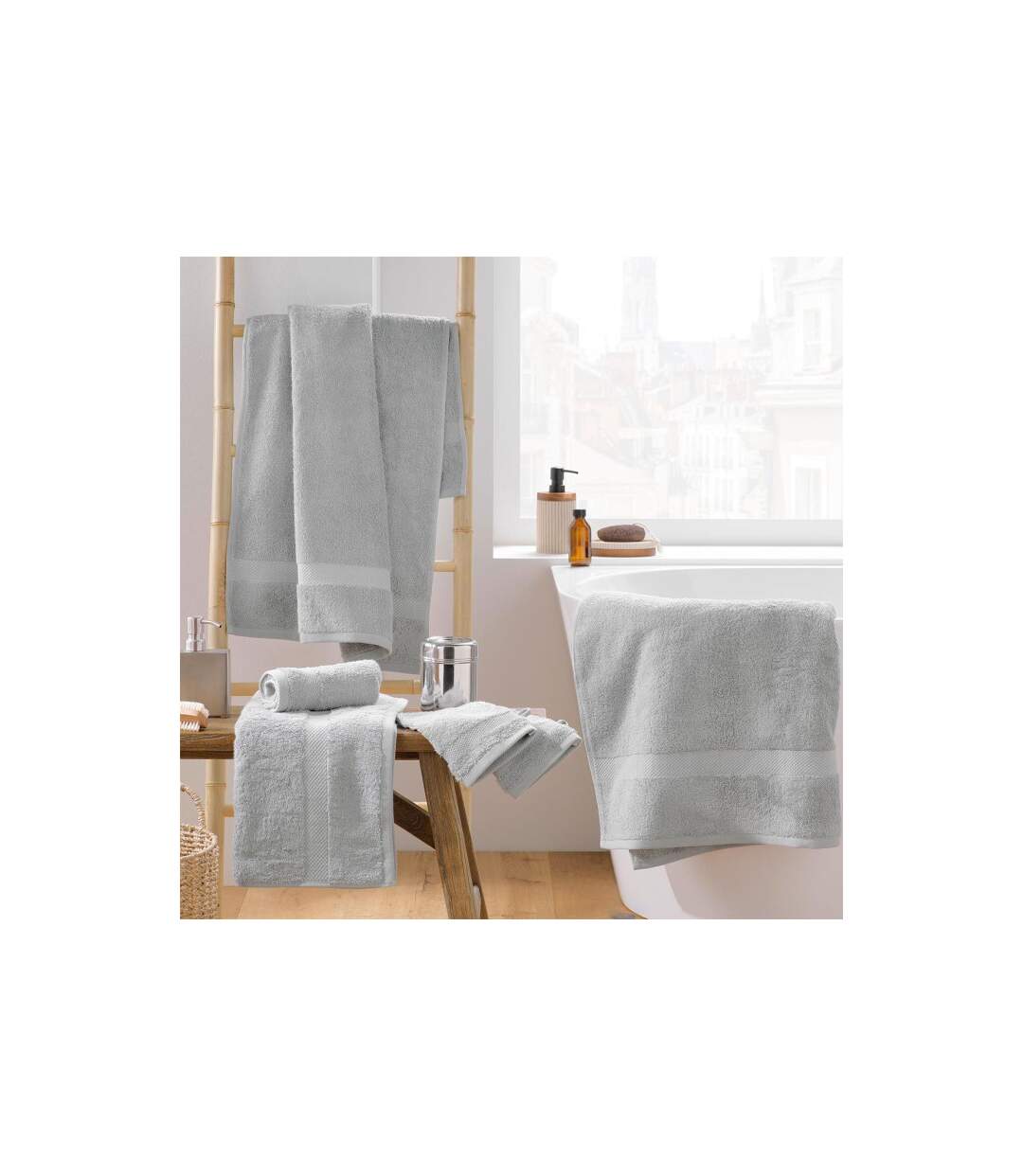 Drap de Douche Elegance 70x130cm Gris Perle-4