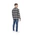 Mens francore checked overshirt navy Duck and Cover