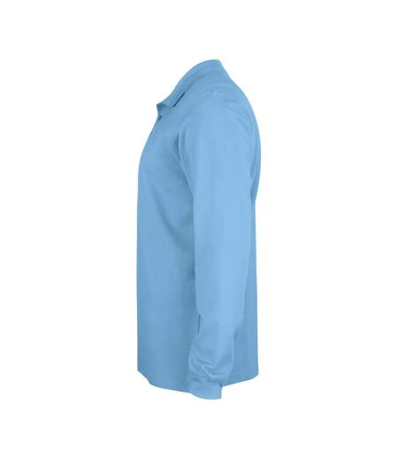 Clique Mens Classic Lincoln Long-Sleeved Polo Shirt (Light Blue) - UTUB715