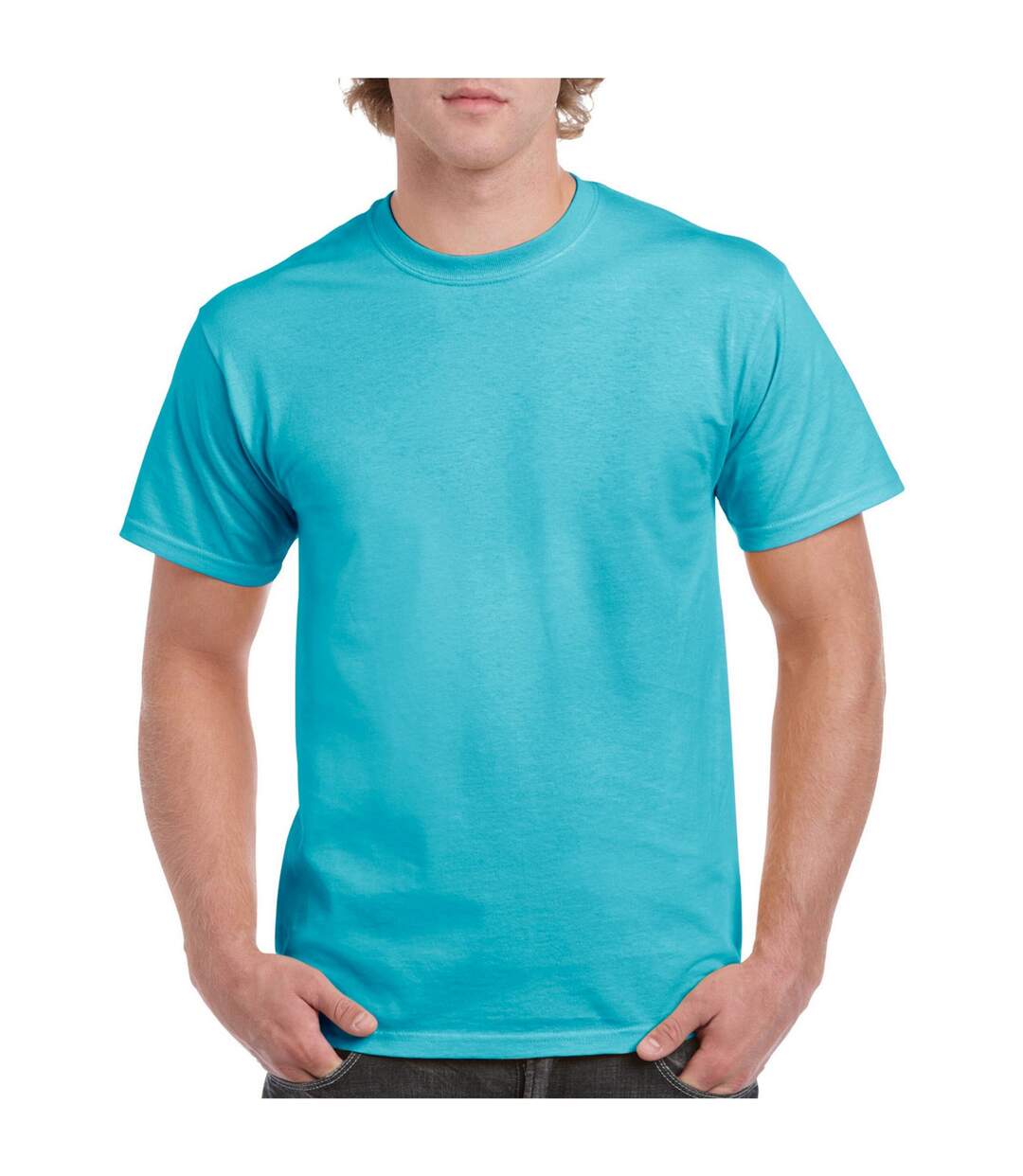 T-shirt adulte bleu lagon Gildan Hammer